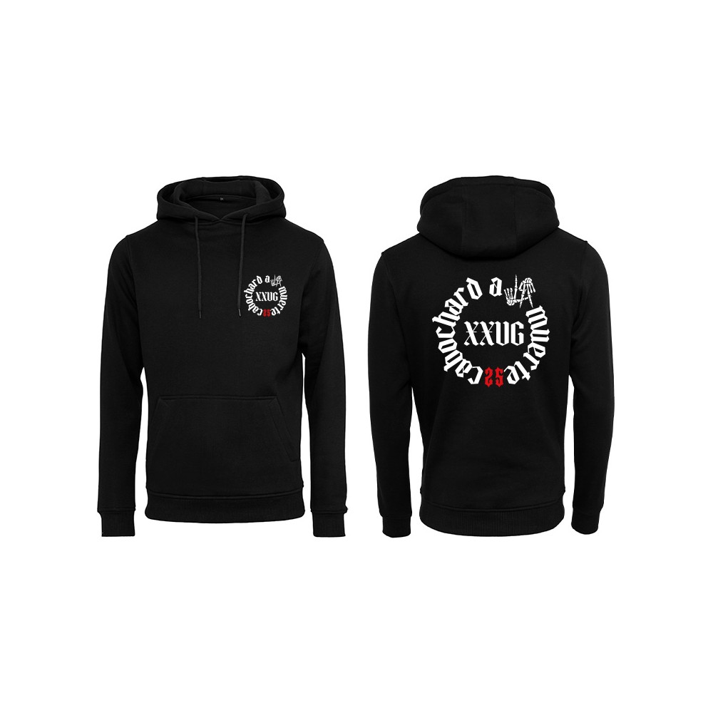 Rappeur 25g sweat capuche hoodie cabochard a la muerte noir