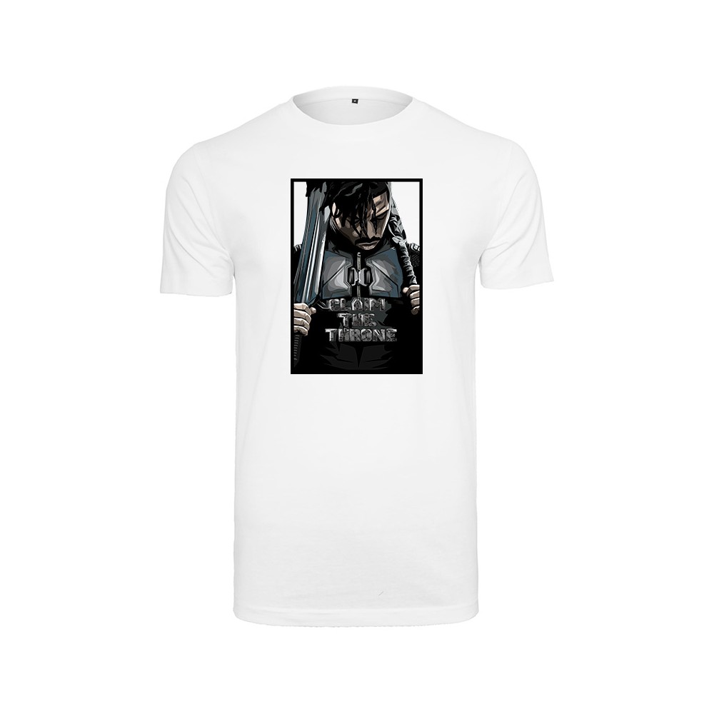 Killmonger film black panthers wakanda marvel tee shirt claim the throne blanc shop.idvisualiz.com