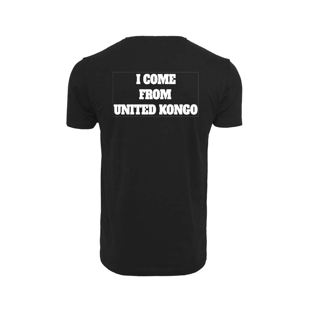 Tee shirt noir dos united Kongo congo free congo